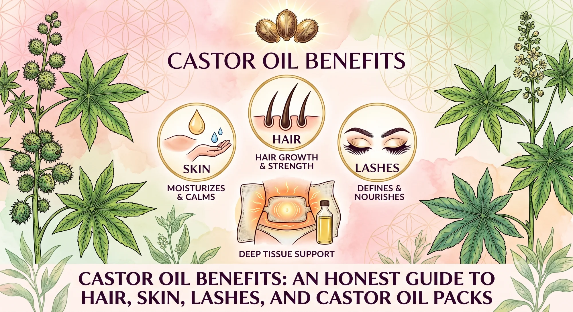 Castor Oil Benefits: An Honest Guide to Hair, Skin, Lashes, and Castor Oil Packs